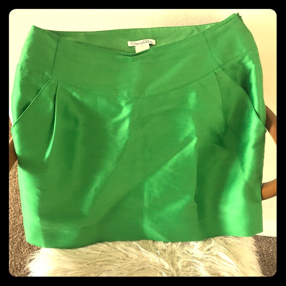 Oscar de la Renta Green Skirt